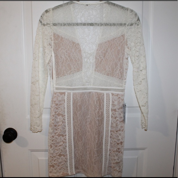NWT Express Cream Lace Dress Size 2 - Picture 5 of 8